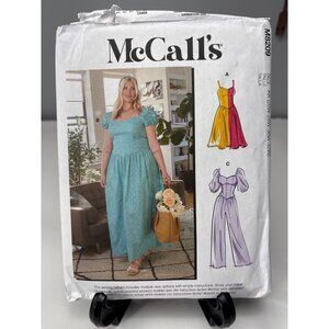 McCalls M8209 Dress Jumpsuit Sewing Pattern Uncut Size 26W 28W 30W 32W